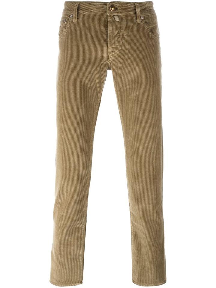 Jacob Cohen Skinny Trousers, Men's, Size: 34, Nude/neutrals, Cotton