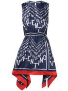 Valentino Logo-print Dress - Blue