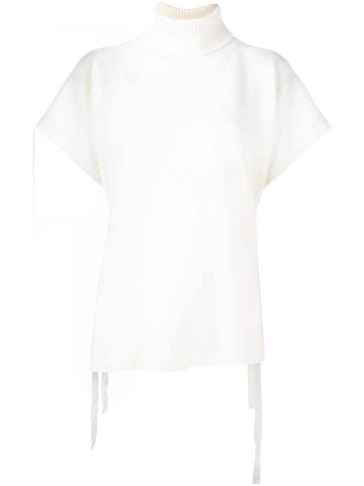 See By Chloé Whipstitch Detail Knotted Jumper, Women's, Size: Medium, White, Polyester/wool