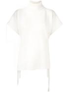 See By Chloé Whipstitch Detail Knotted Jumper, Women's, Size: Medium, White, Polyester/wool
