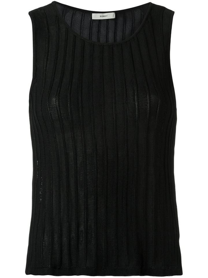 Egrey Knitted Top, Women's, Size: Medium, Black, Spandex/elastane/viscose/polyimide