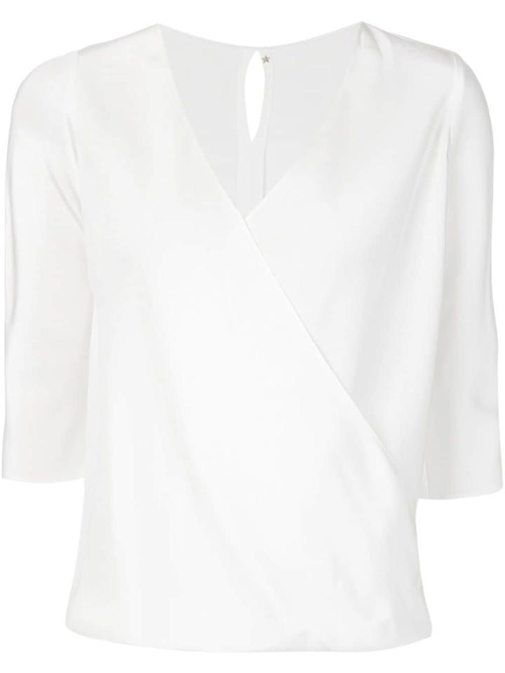 Peter Cohen Wrap Blouse - White