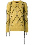 Calvin Klein 205w39nyc Intarsia Knit Sweater - Yellow & Orange