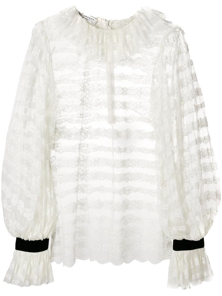 Philosophy Di Lorenzo Serafini Sheer Lace Blouse - White