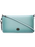 Coach Dinky Bag With Heart Print Lining - Blue
