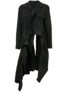 Yohji Yamamoto Pleated Coat - Black