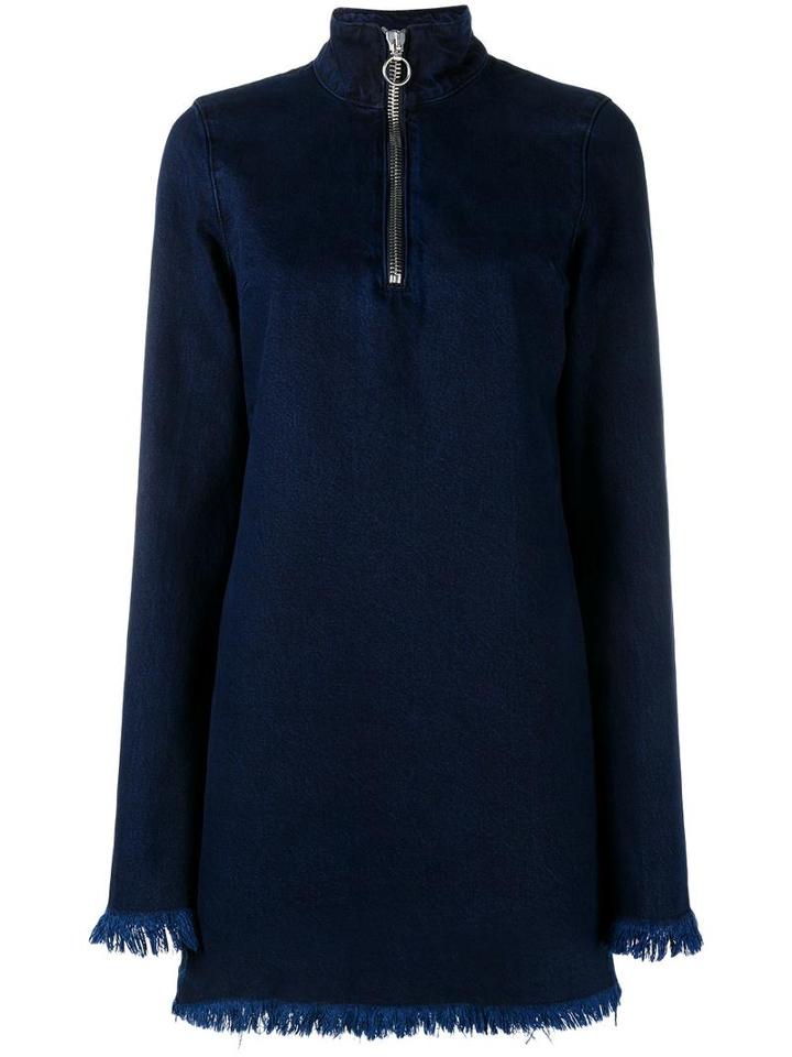 Marques'almeida Longsleeved Denim Dress, Women's, Size: Medium, Blue, Cotton