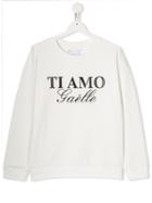 Gaelle Paris Kids Logo Patch Sweatshirt - White