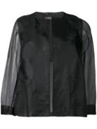 Max Mara Sheer Panelled Jacket - Black