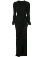 Alexandre Vauthier Long Sleeve Gown - Black