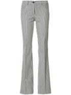 Akris Punto Striped Flared Trousers, Women's, Size: 36, Nude/neutrals, Acetate/spandex/elastane/cotton