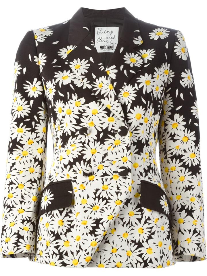 Moschino Vintage Daisy Print Jacket - Black