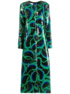 Marni Sequined Cornucopia Pattern Dress - Green