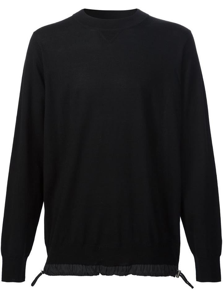 Sacai Classic Jumper, Men's, Size: 3, Black, Polyester/wool