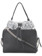 Maison Margiela Sequin Embellished Shoulder Bag, Women's, Black, Calf Leather/cotton/polyester/polyamide