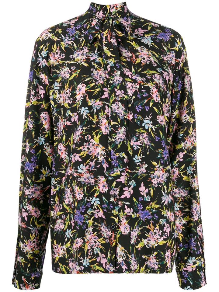 Patrizia Pepe Floral Print Shirt - Black