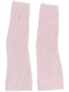 Pringle Of Scotland Travelling Ribbed Gloves - Pink