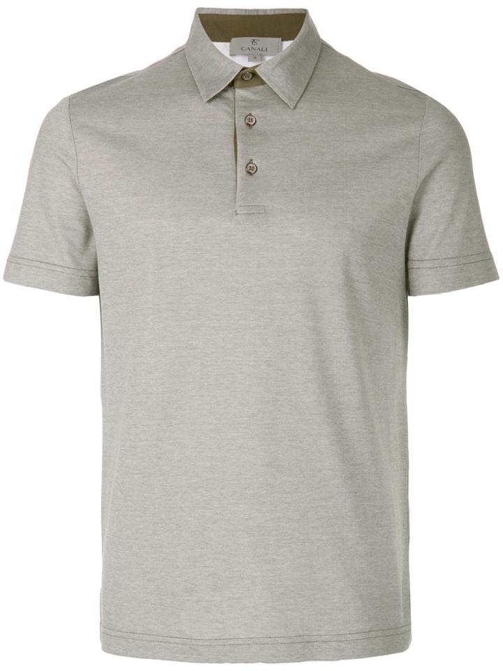 Canali Short-sleeve Polo Shirt - Nude & Neutrals
