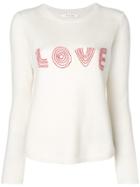 Chinti & Parker Love Print Sweater - White
