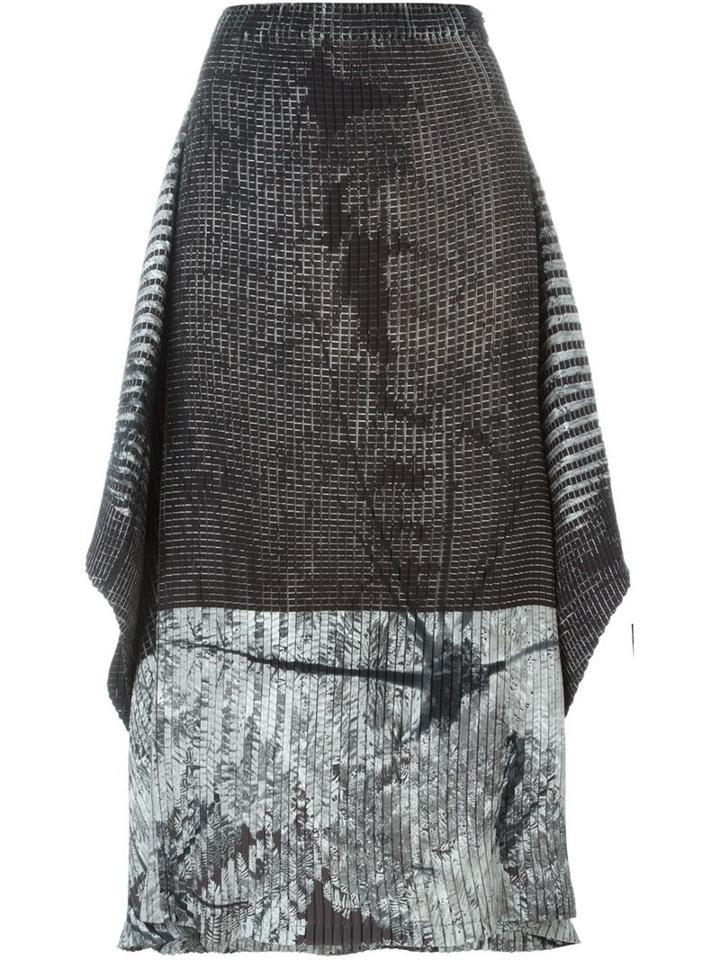 Issey Miyake Draped Pleated A-line Skirt