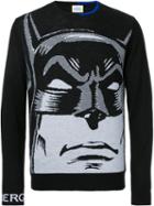 Iceberg - Batman Intarsia Jumper - Men - Acrylic/polyamide/wool - Xl, Black, Acrylic/polyamide/wool