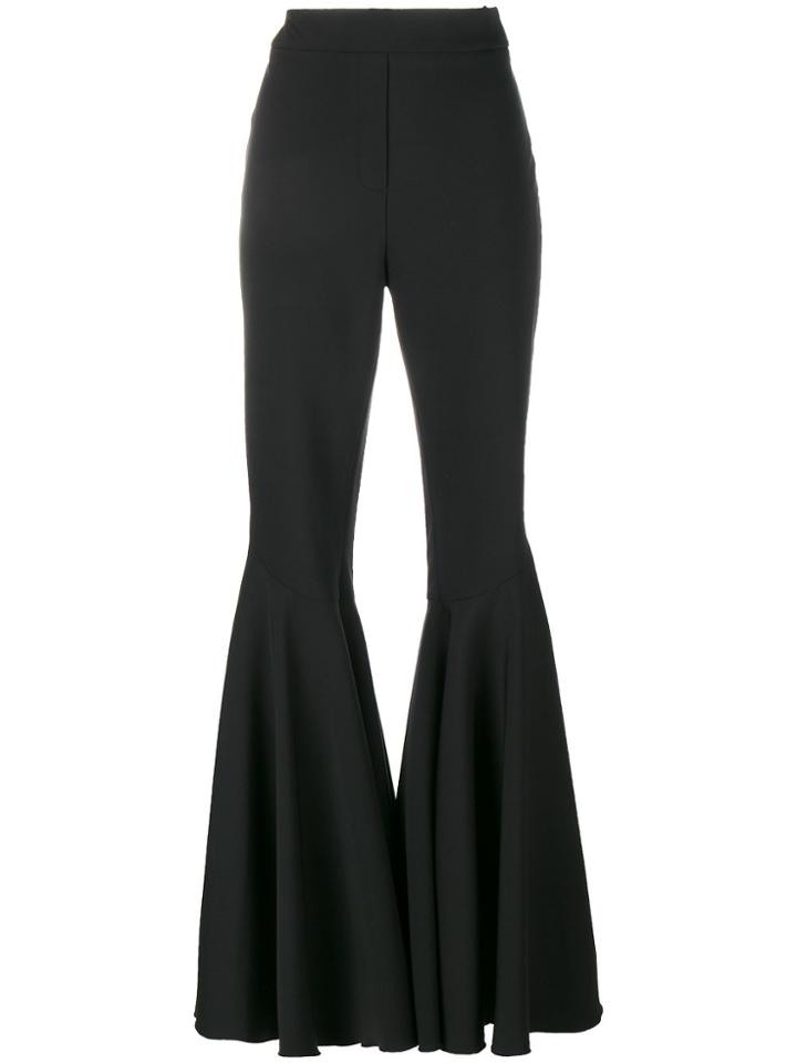 Ellery Jacuzzi Flared High Waisted Trousers - Black