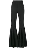 Ellery Jacuzzi Flared High Waisted Trousers - Black
