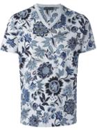 Etro Floral Print T-shirt, Men's, Size: Xl, Grey, Cotton
