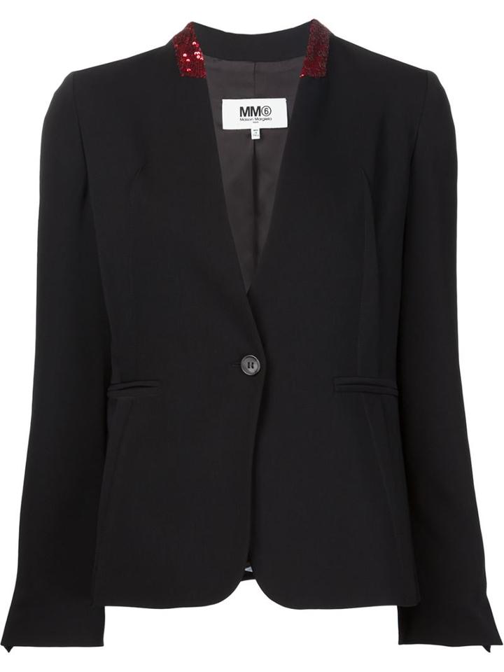 Mm6 Maison Margiela Sequin Collar Blazer