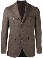 Eleventy Chest Pocket Blazer, Men's, Size: 48, Nude/neutrals, Silk/linen/flax/cupro/wool