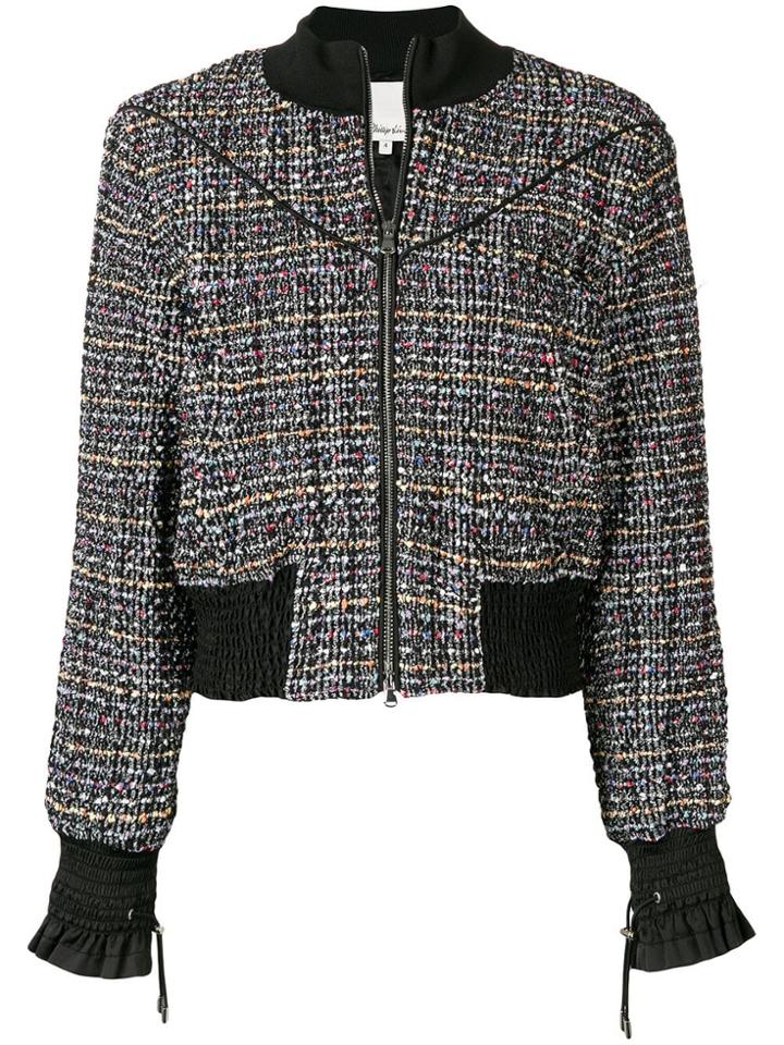 3.1 Phillip Lim Tweed Bomber Jacket - Black