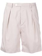 Factotum - Pleated Shorts - Men - Cotton/lyocell - 44, Pink/purple, Cotton/lyocell
