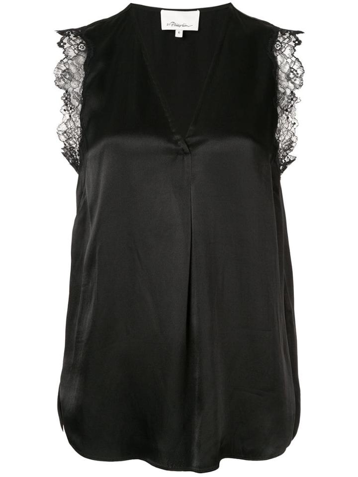 3.1 Phillip Lim Lace Trim Vest - Blue