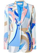 Emilio Pucci Graphic Print Blazer - Blue