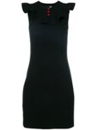 Love Moschino - Frill Bib Dress - Women - Polyamide/spandex/elastane/viscose - 40, Black, Polyamide/spandex/elastane/viscose