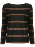 Margaret Howell Striped Long Sleeved Top - Brown