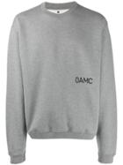 Oamc Contrast Logo Sweatshirt - Grey