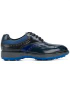 Prada Embellished Lace-up Derby Shoes - Blue