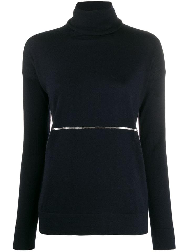 Snobby Sheep Turtleneck Sequined Jumper - Blue