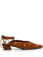 Reike Nen Lace Up Mules - Brown