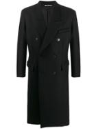 Valentino Double-breasted Long Tuxedo Coat - Black