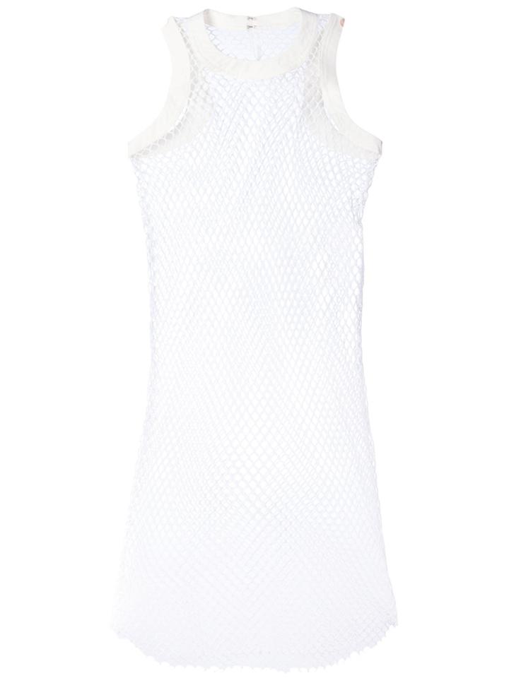 Sacai Fishnet Tank Dress - White