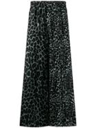 Yohji Yamamoto Leopard-print Wide-leg Trousers - Black