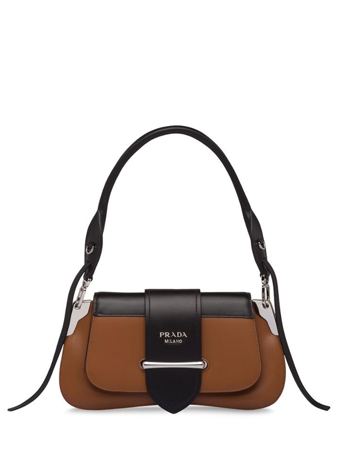 Prada Sidonie Logo Shoulder Bag - Brown