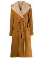 Desa 1972 Shearling Lined Trench Coat - Neutrals