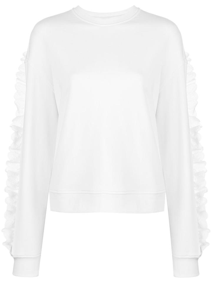 Mcq Alexander Mcqueen Ruffle Sweatshirt - White