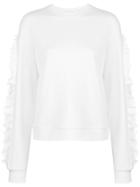 Mcq Alexander Mcqueen Ruffle Sweatshirt - White