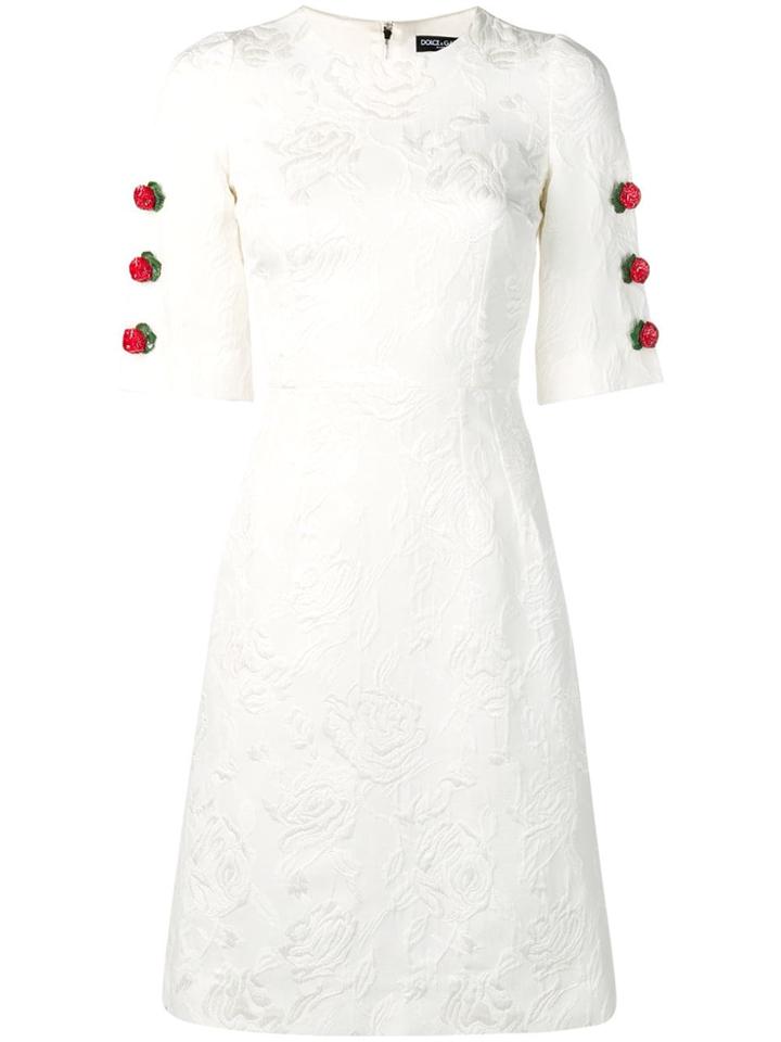 Dolce & Gabbana Button Detail Dress - White