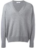 Ami Alexandre Mattiussi - Oversized V-neck Sweater - Men - Cashmere/wool - Xs, Grey, Cashmere/wool