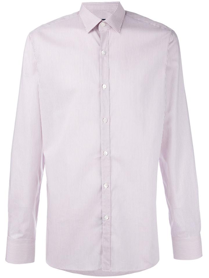 Lanvin - Striped Shirt - Men - Cotton - 43, Pink/purple, Cotton